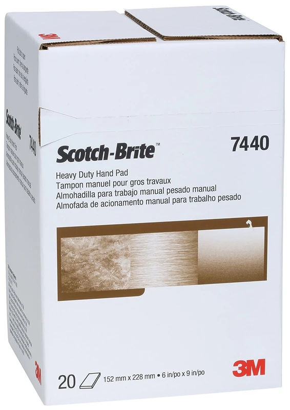 Scotch-Brite Heavy Duty Hand Pad 7440, 152 mm x 228 mm, CRS - Image 1