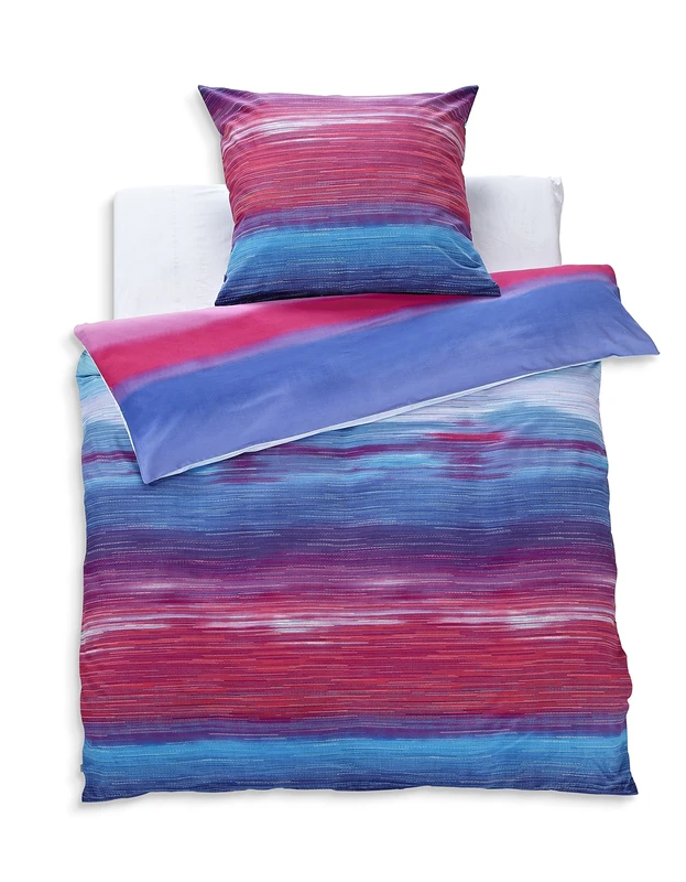 Sternenzelt Star Tent 15 W060602014 Pina Soft Flannel Bed Linen Set 80 x 80/135 x 200 cm, Turquoise/Pink