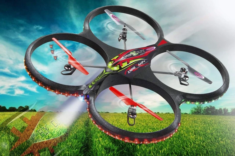 Jamara Flyscout AHP+ Quadrocopter with Compass-LED Camera, 2.4 GHz