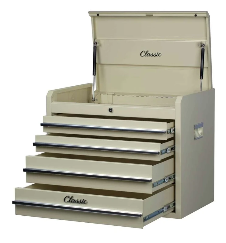 Hilka CL4DC 4 Drawer Classic Chest, 66.1cm(w) x40.5cm(d) x53.2cm(h), Beige