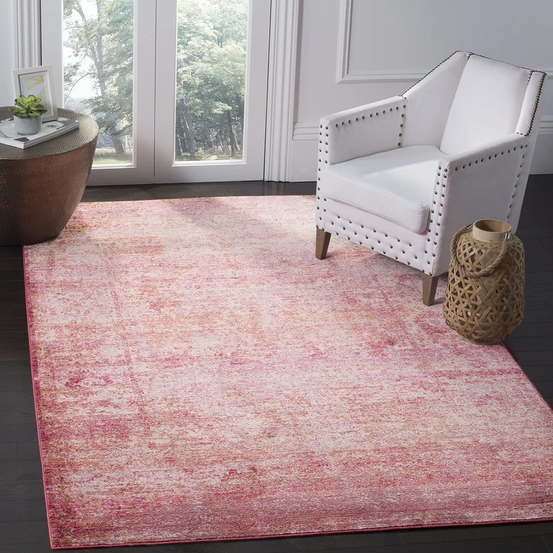Safavieh Metro-Mod Indoor Woven Rectangle Area Rug, Mystique Collection, MYS920, in Fuchsia / Multi, 152 X 244 cm for Living Room, Bedroom or Any Indoor Space