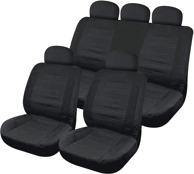 CAR+ FUN995B California Seat Cover 12-Pieces, Black