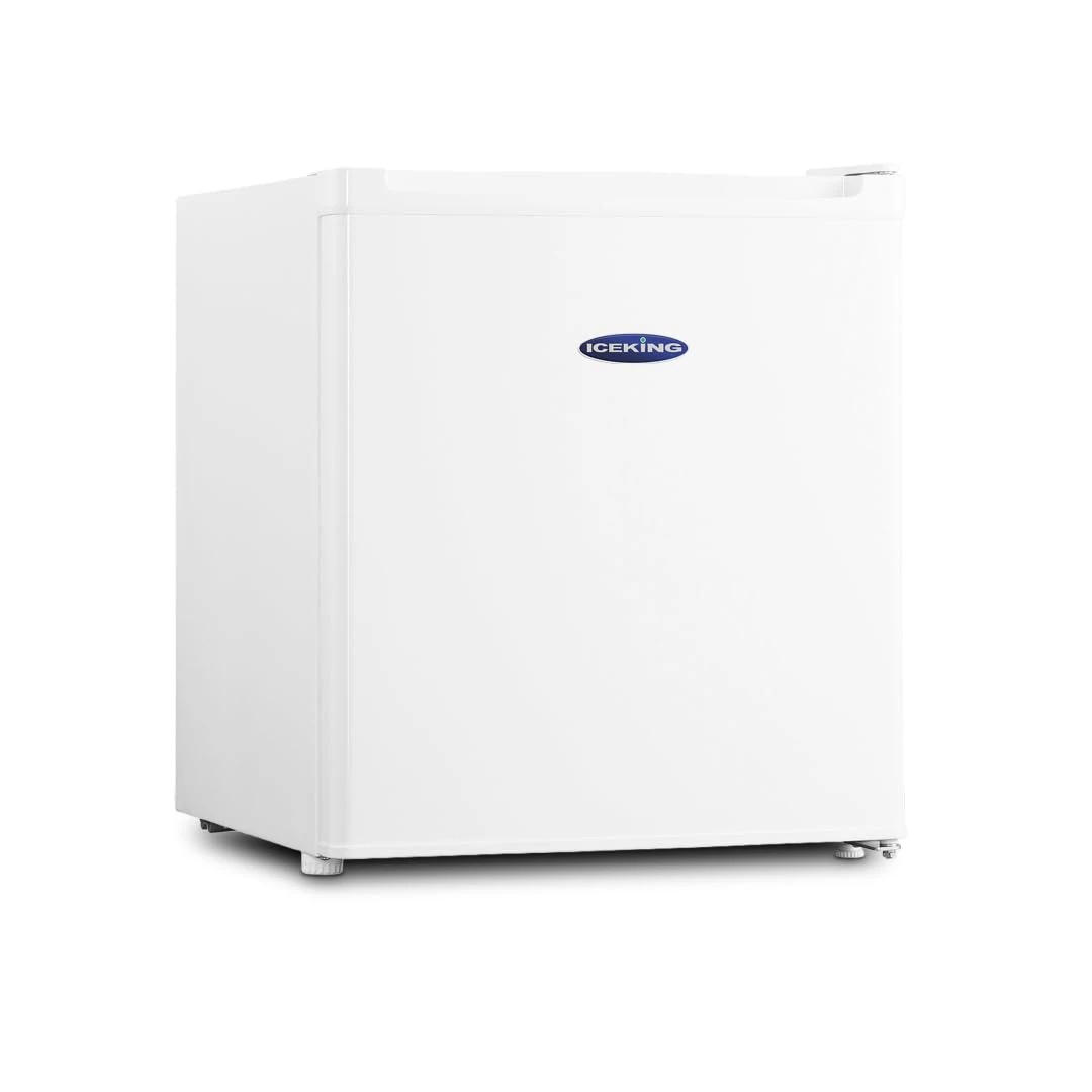 ICEKING TT46WE Table Top Fridge with Icebox, 41L Capacity, White, Reversible Door, Door Balconies, Adjustable Thermostat, Energy Efficient – Ideal for a Kitchen, Utility Room, Office or Bedroom