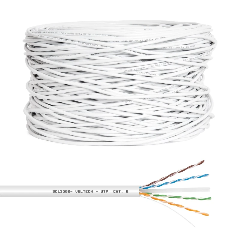 Vultech sc13502 – 305 305 m Cat6 °F/UTP (FTP) Grey – (305 m Cat6 °F/UTP network cable (FTP), Grey)