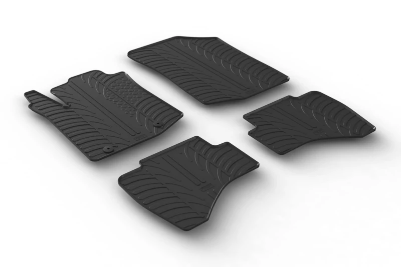 Gledring Rubber Mat Set Compatible with Toyota Aygo 2014- (T-Profile 4-Piece + Mounting Clips)