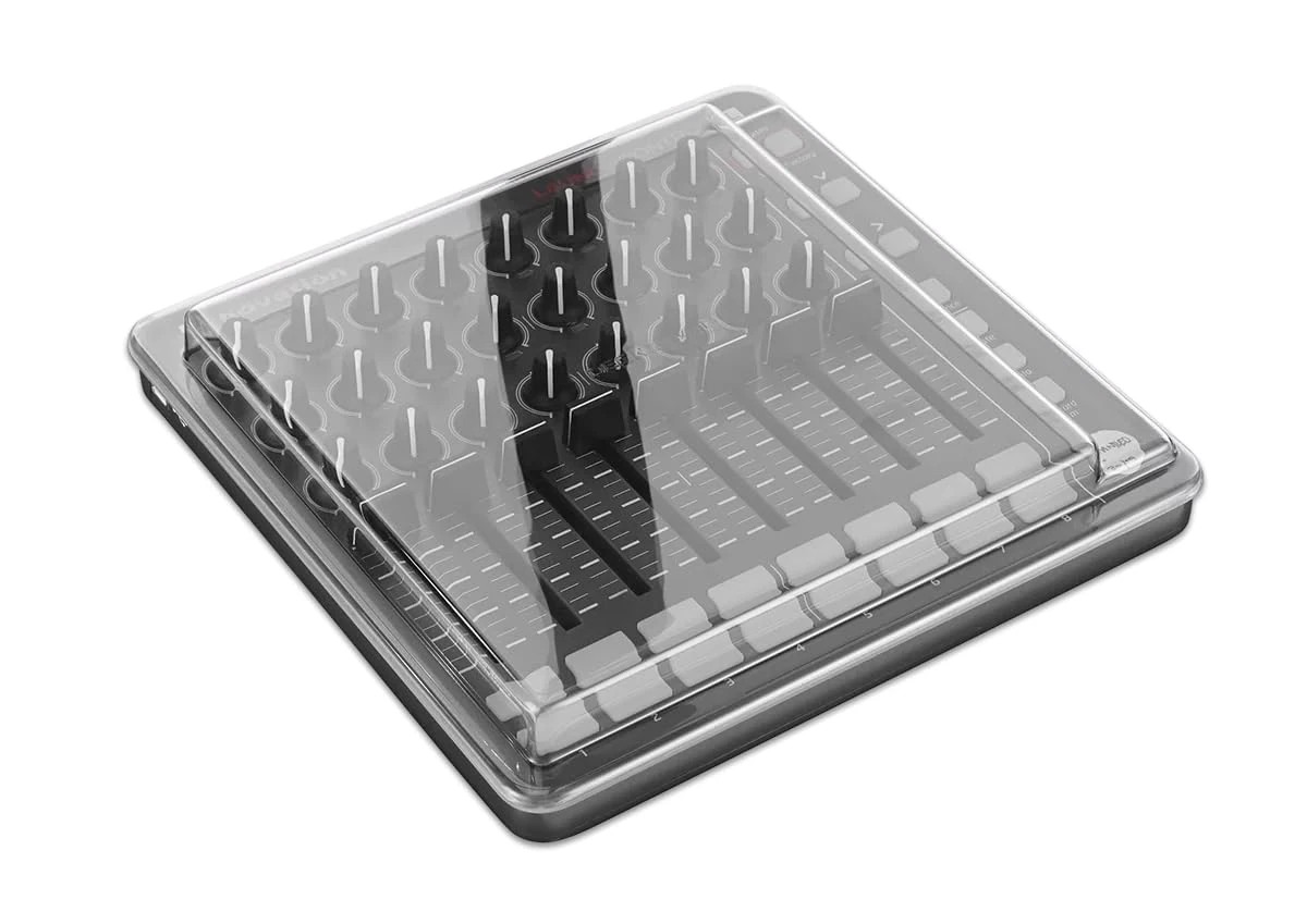 Decksaver Cover for Novation Launch Control XL - Super-Durable Polycarbonate Protective lid in Smoked Clear Colour, Made in The UK - The Producers' Choice for Unbeatable Protection