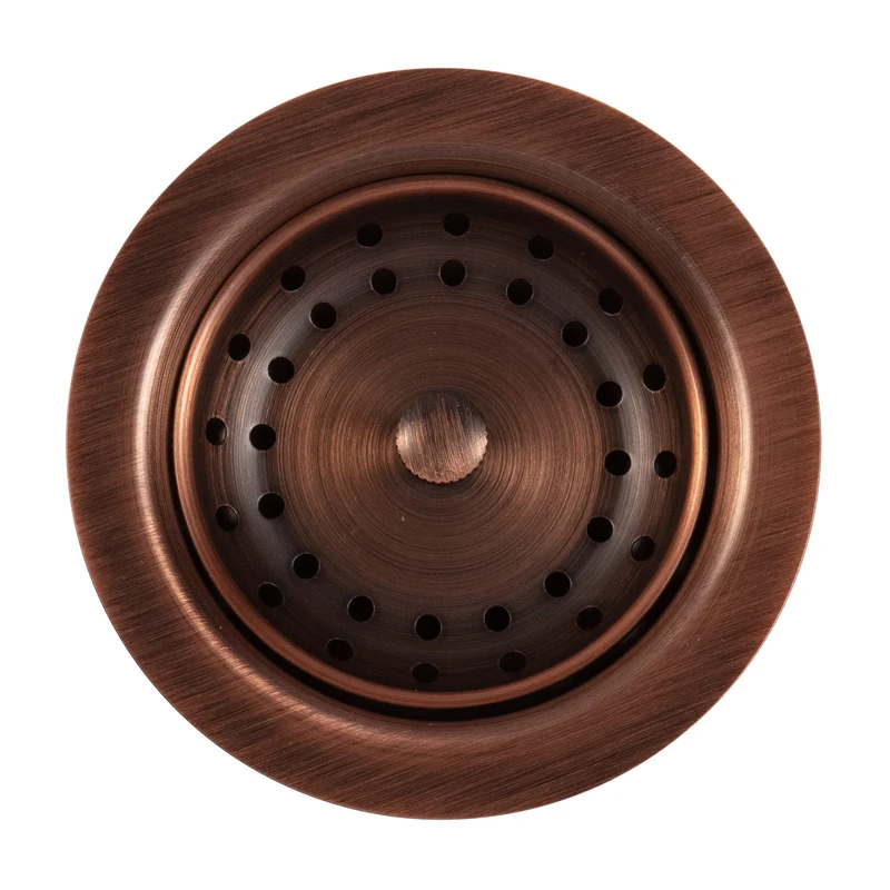 Sinkology TB35-01 SinkSense Basket Strainer Drain, Antique Copper