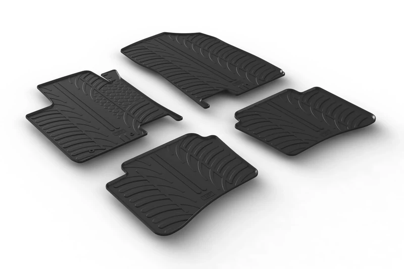 Gledring Rubber car mats set LHD compatible with Hyundai i20 II 2014-2020 (T profile 4-pieces)