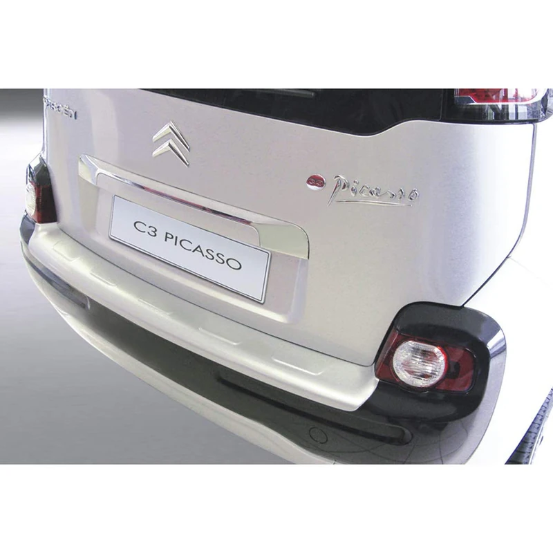 RGM ABS Rear Bumper Protector Compatible with Citroën C3 Picasso Silver