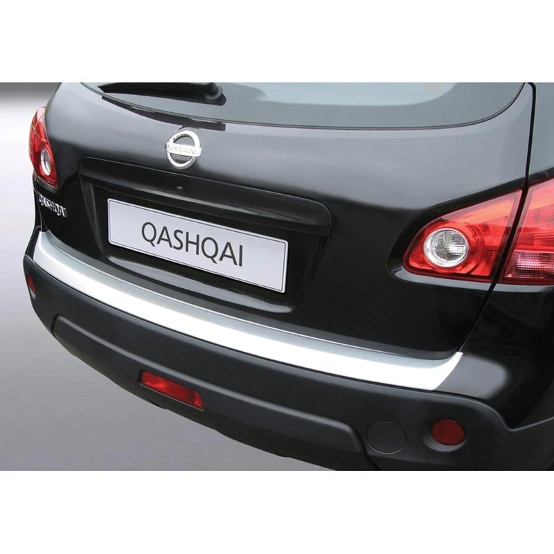 ABS Rear Bumper Protector Compatible with Nissan Qashqai Excl. +2 2007-2014 Silver
