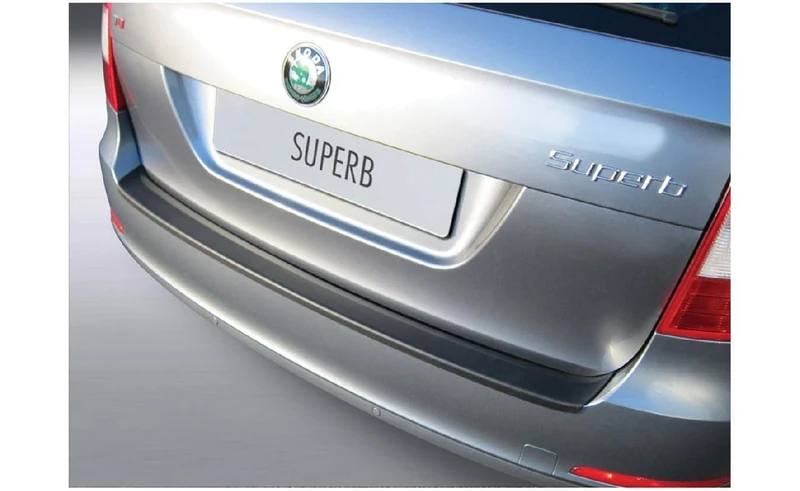 ABS Rear Bumper Protector Compatible with Skoda Superb Estate 2013-2015 Black