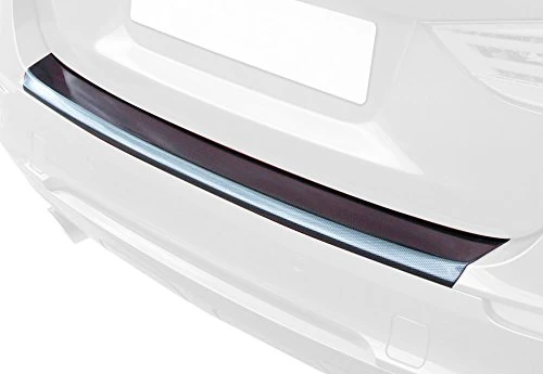 ABS Rear Bumper Protector Compatible with Volkswagen Golf VII Sportsvan 2014-2020 'Ribbed' Carbon Look