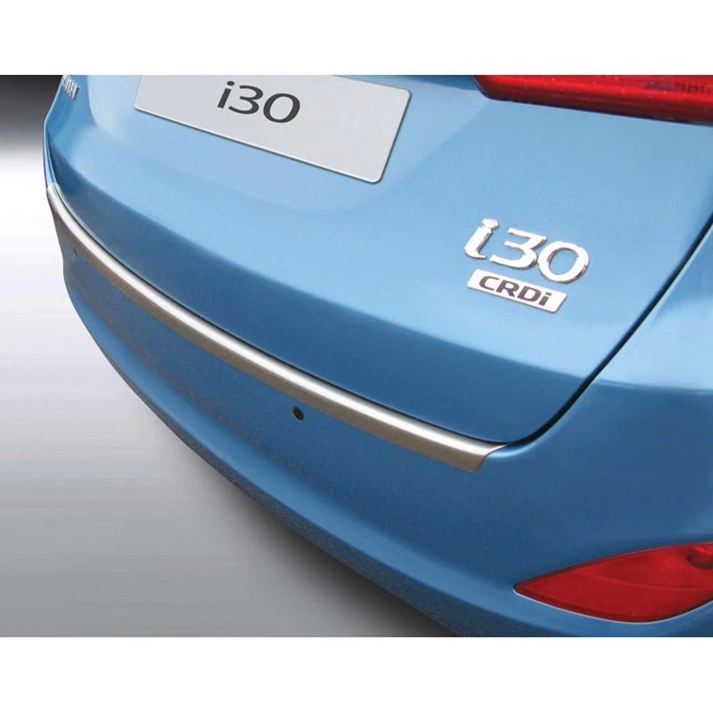 ABS Rear Bumper Protector Compatible with Hyundai i30 Tourer 2012-2017 Brushed Aluminium Look - Image 1