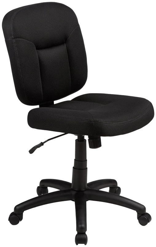 Amazon Basics Office Chairs for home, Ergonomic, Height Adjustable, Fabric, Black, 65 D x 61 W x 87.5-98 H cm