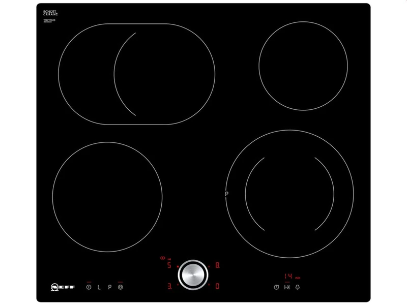Neff T16TT76 N0 electric ceramic hob, 60 x 60 cm, cooker, black TwistPad Flush black