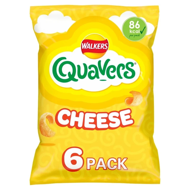 Walkers Quavers Cheese Multipack Snacks 6x16g