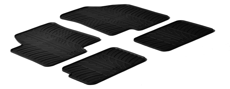Gledring Rubber car mats set LHD compatible with Kia Soul 2009-2014 (T profile 4-pieces)