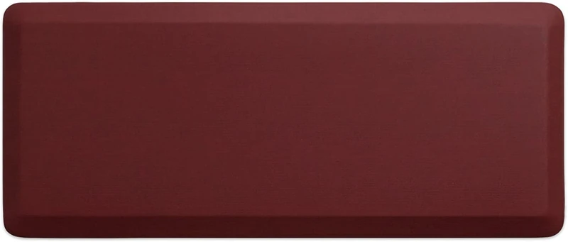 NewLife by GelPro Anti-Fatigue Designer Comfort Kitchen Floor Mat, 20x48”, Grasscloth Crimson Stain Resistant Surface with 3/4” Thick Ergo-foam Core for Health and Wellness