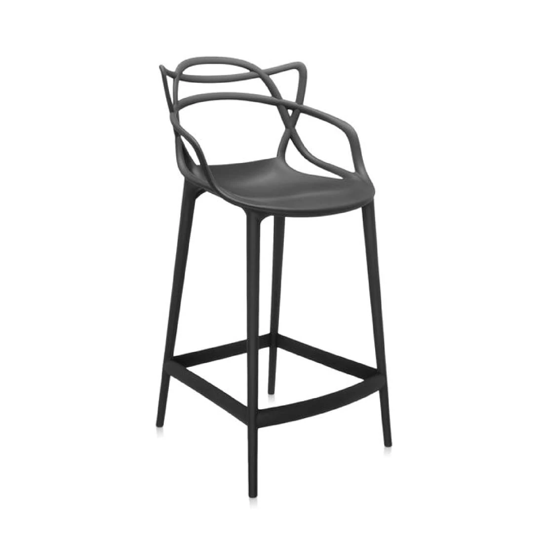 Kartell Masters Stool, Stool, H.75, Black
