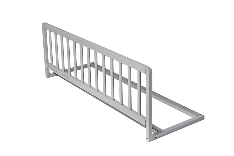 Safetots Wooden Bed Guard, Grey, 38cm High x 110cm Wide, Toddler Bedrail for Safety, Secure Child Bed Rail, Pre-Assembled, Easy Installation