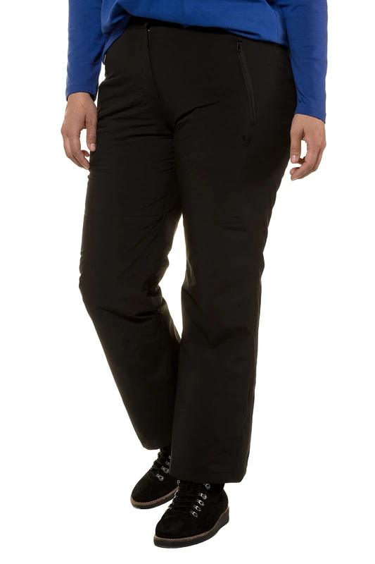 Ulla Popken Women's Padded Thermal Trousers Snow, Black (Schwarz 10), 32W / 32L