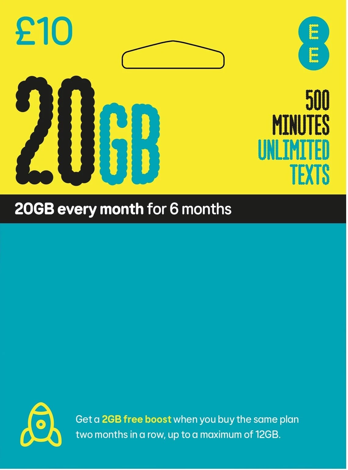 EE Pay As You Go 3-in-1 SIM card