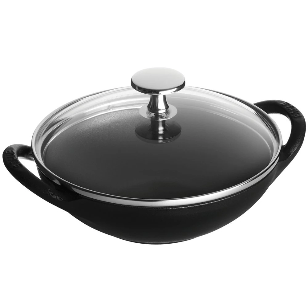 STAUB 1311723 Baby Wok, Matte Black, Cast Iron
