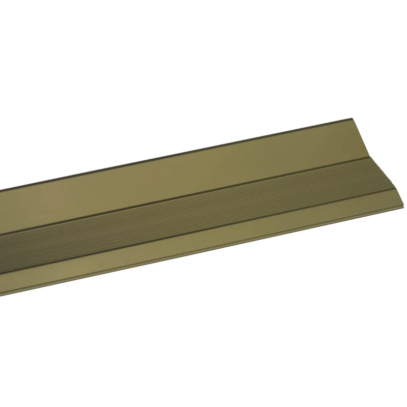 Amig - Floor Gasket | 985 mm x 40 mm | Transition Strip on Step and Adhesive | Trim Covers for Wood, Parquet, Deck, Marble and Tile | Gold Aluminium