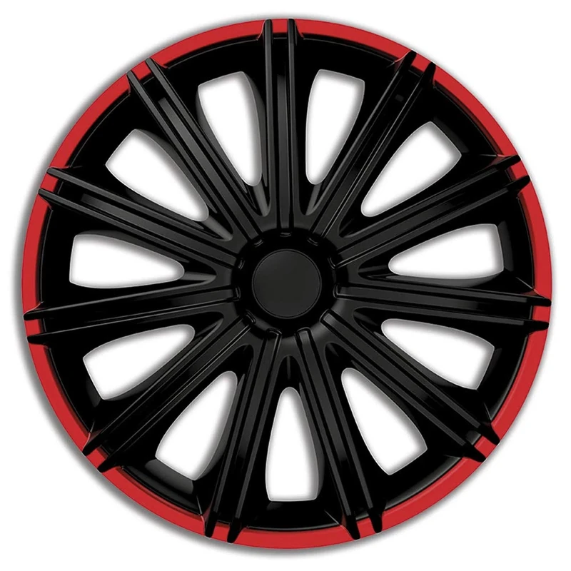 AutoStyle Set wheel covers Nero R 16-inch black/red