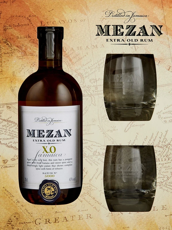 Mezan Jamaica XO Rum Gift Pack 70 cl
