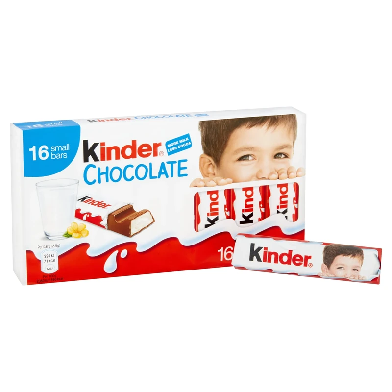 Kinder Chocolate Small Bars, Chocolate Gift Pack, Fine Milk Chocolate Bar with a Milky Filling, 200g (pack of 1)