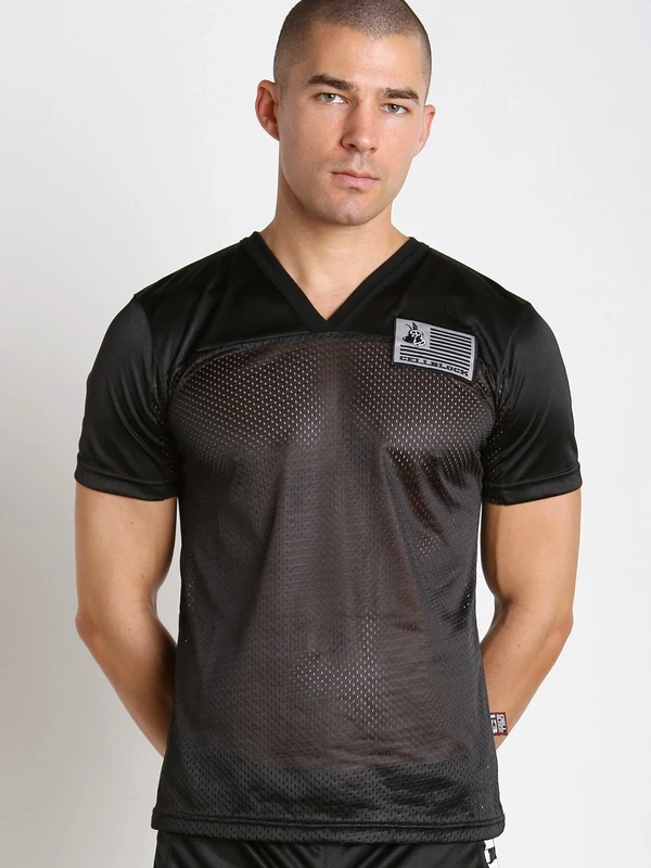 Timoteo Large Black Cellblock 13 Blindside V-Neck Jersey - Image 1
