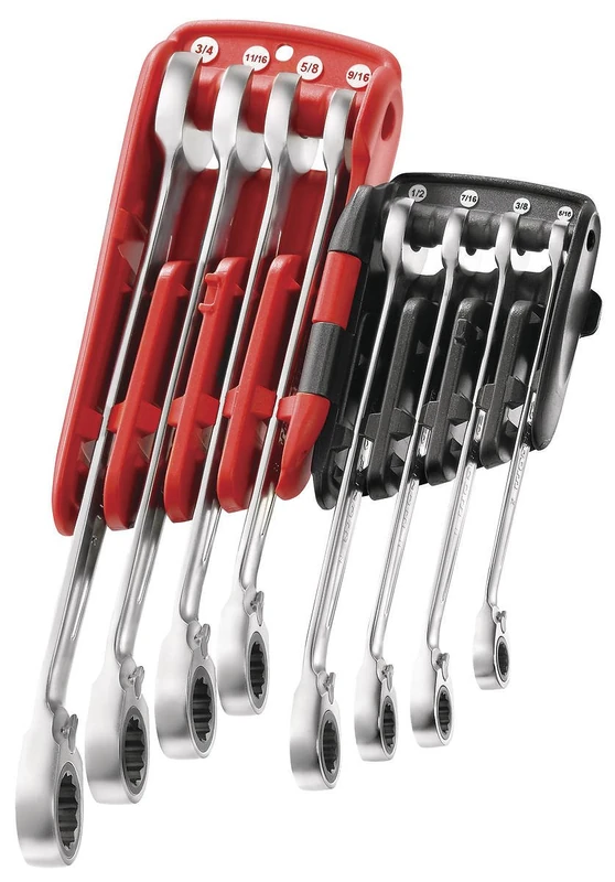 Facom 467.JPU8 Standard Ratchet Combination Spanner Set, 8mm-19mm, 8 Pieces
