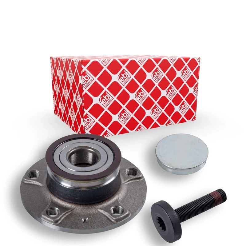 febi bilstein 40659 Wheel Bearing Kit with wheel hub and additional parts, pack of one