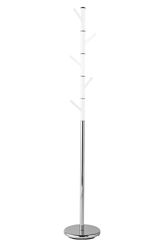 Premier Housewares Coat Stand, Acrylic/Chromed Metal, White