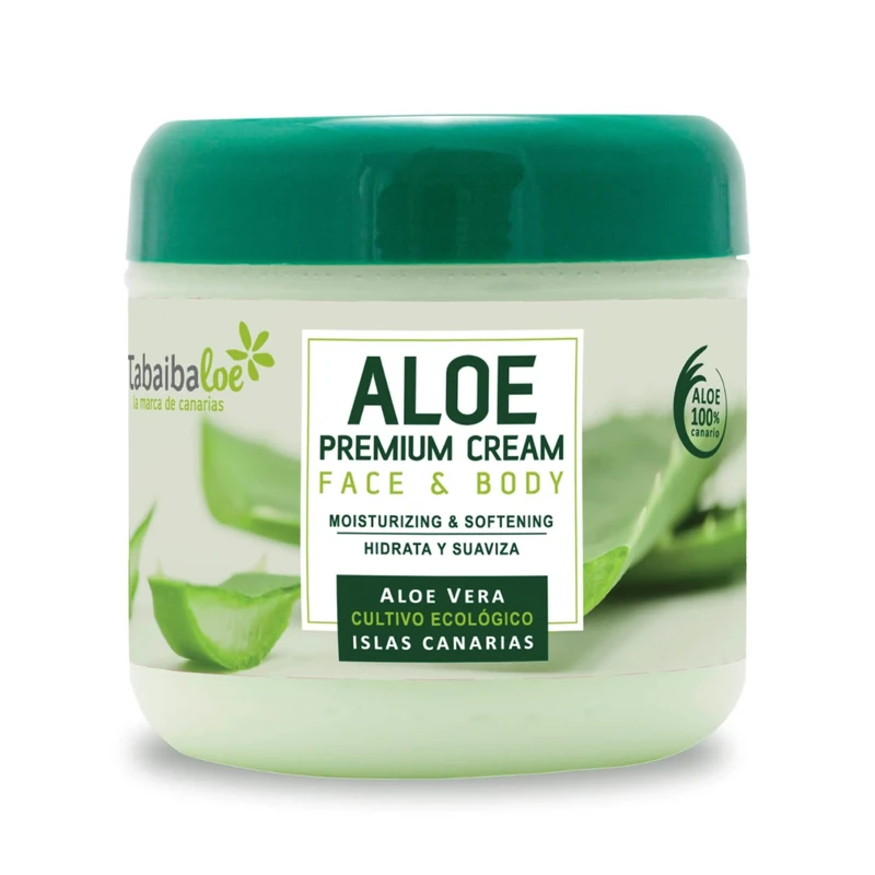Tabaibaloe Premium Cream Face and Body, Greenish white, Aloe Vera, 300 millilitre