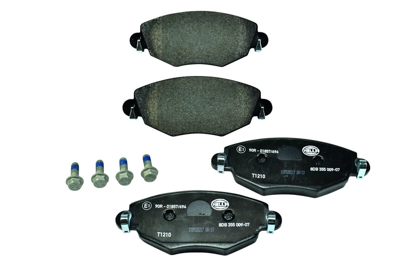 HELLA 8DB 355 009-071 Brake pad set - not prepared for wear indicator - T1210 - for e.g. FORD / JAGUAR
