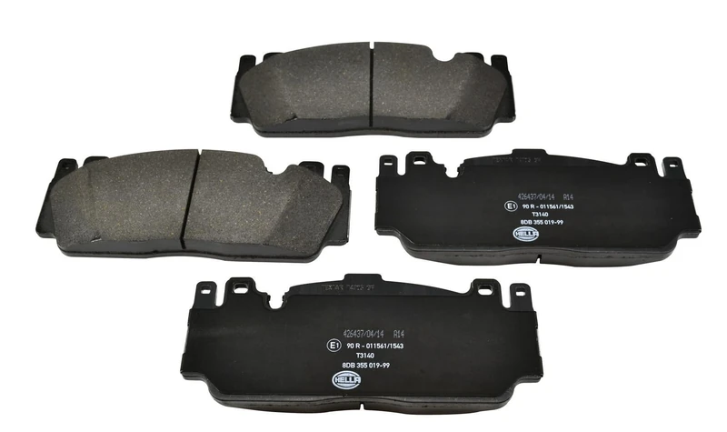 HELLA 8DB 355 019-991 Brake pad set - prepared for wear indicator - T3140 - for e.g. BMW