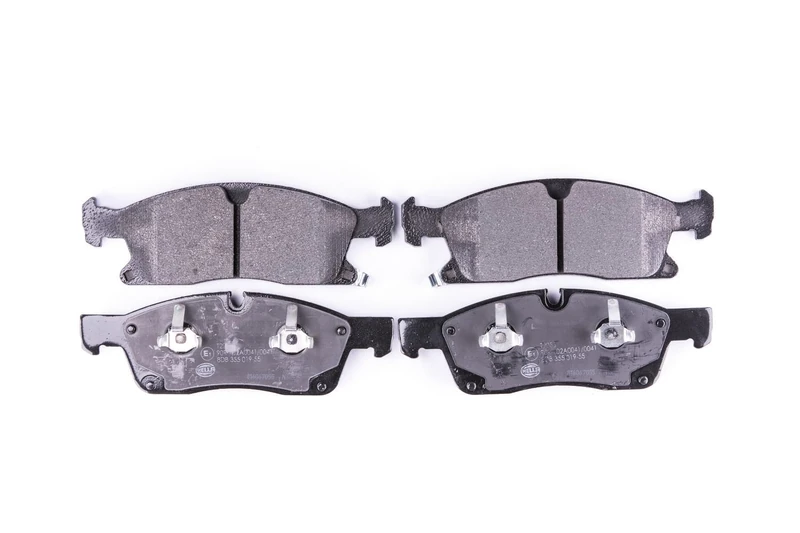HELLA 8DB 355 019-551 Brake pad set - with acoustic wear warning - T2053 - for e.g. DODGE / JEEP