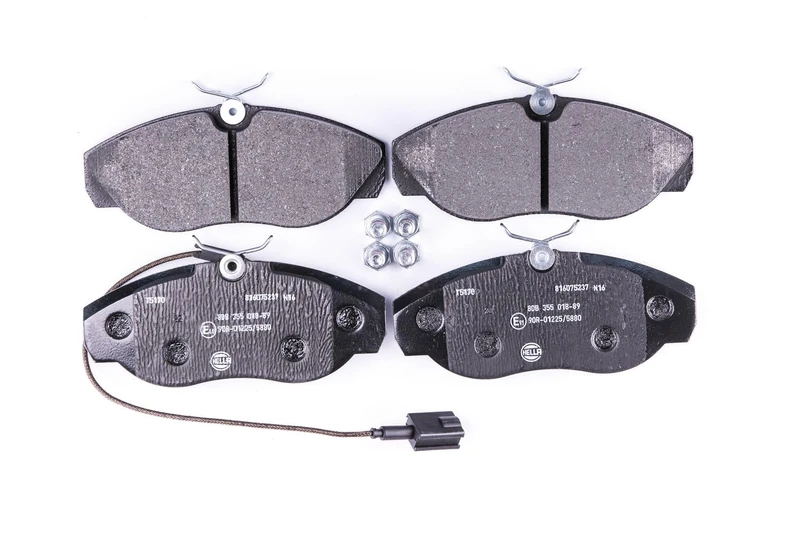 HELLA 8DB 355 018-891 Brake pad set - with integrated wear warning contact - T5170 - for e.g. CITROEN / FIAT / PEUGEOT - Image 1