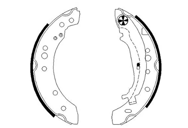 HELLA 8DB 355 000-271 Brake Shoe Set - H1688 - for e.g. MITSUBISHI / SMART