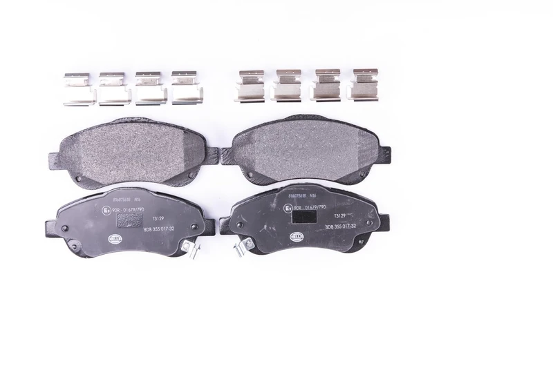HELLA 8DB 355 017-321 Brake pad set - with acoustic wear warning - T3129 - for e.g. TOYOTA