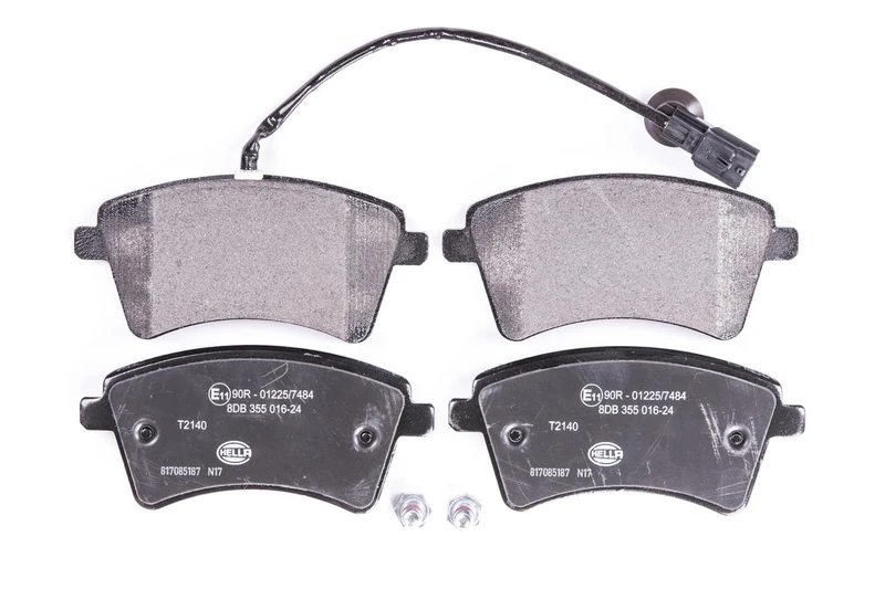 HELLA 8DB 355 016-241 Brake pad set - with integrated wear warning contact - T2140 - for e.g. RENAULT