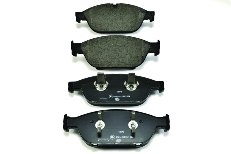 HELLA 8DB 355 016-031 Brake pad set - prepared for wear indicator - T2093 - for e.g. AUDI