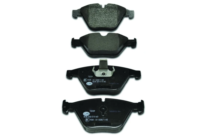 HELLA 8DB 355 015-601 Brake pad set - not prepared for wear indicator - T2029 - for e.g. BMW