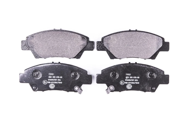 HELLA 8DB 355 015-001 Brake pad set - with acoustic wear warning - T1922 - for e.g. HONDA - Image 1