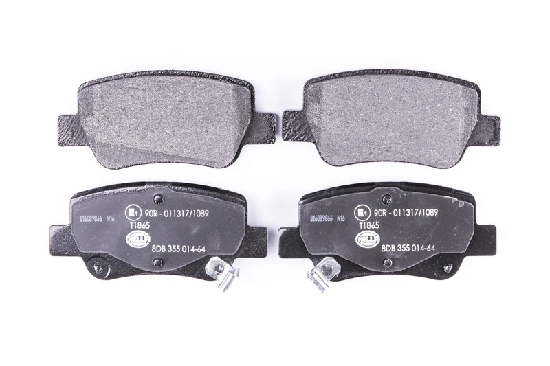HELLA 8DB 355 014-641 Brake pad set - with acoustic wear warning - T1865 - for e.g. TOYOTA