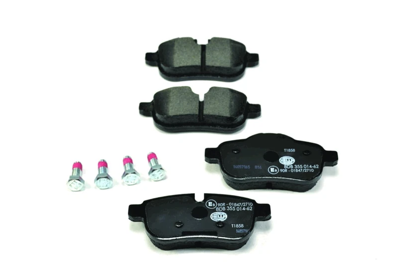 HELLA 8DB 355 014-621 Brake pad set - prepared for wear indicator - T1858 - for e.g. BMW - Image 1