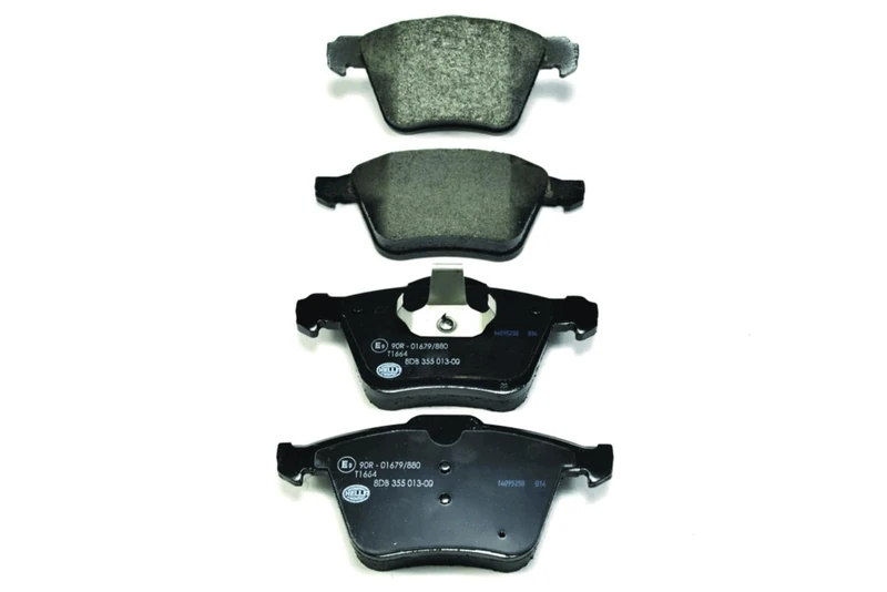 HELLA 8DB 355 013-001 Brake pad set - not prepared for wear indicator - T1664 - for e.g. FORD / VOLVO / VOLVO ASIA - Image 1