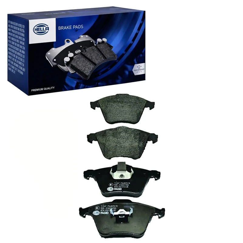 HELLA 8DB 355 012-281 Brake pad set - not prepared for wear indicator - T1547 - for e.g. FORD / MAZDA / SAAB / VOLVO